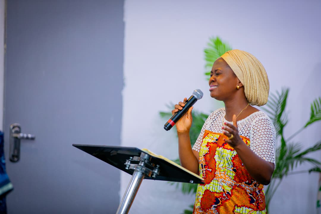 Speaker ministering at the Women Prayer Conference